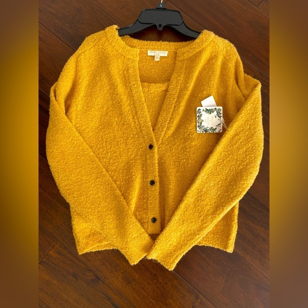 Girl’s sweater cardigan chelsea & violet set of 2 pcs size L 12-14 t